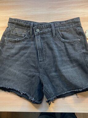 Altar'd State NWT Washed Black Raw Hem Mica Denim Shorts Size S